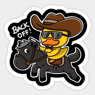 Funny Duck Cowboy Sticker